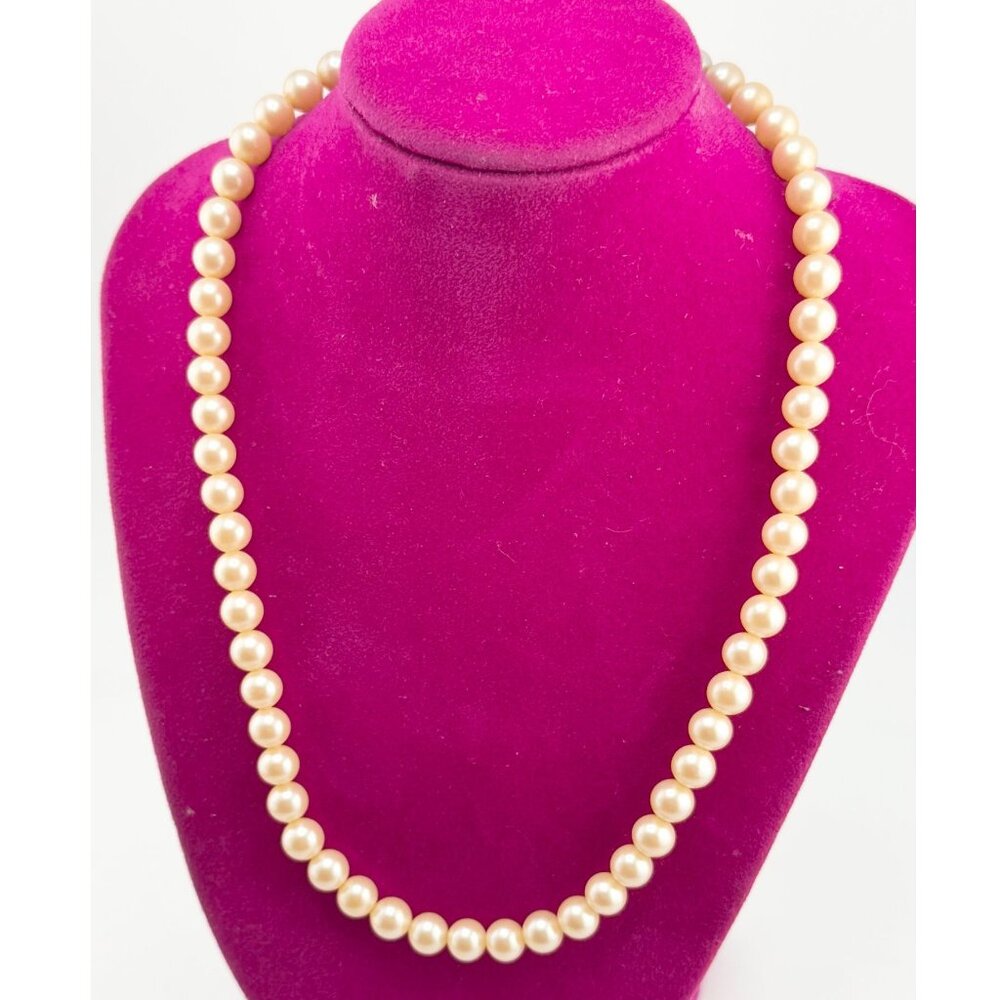 Vintage faux pearl Japan beaded collar necklace